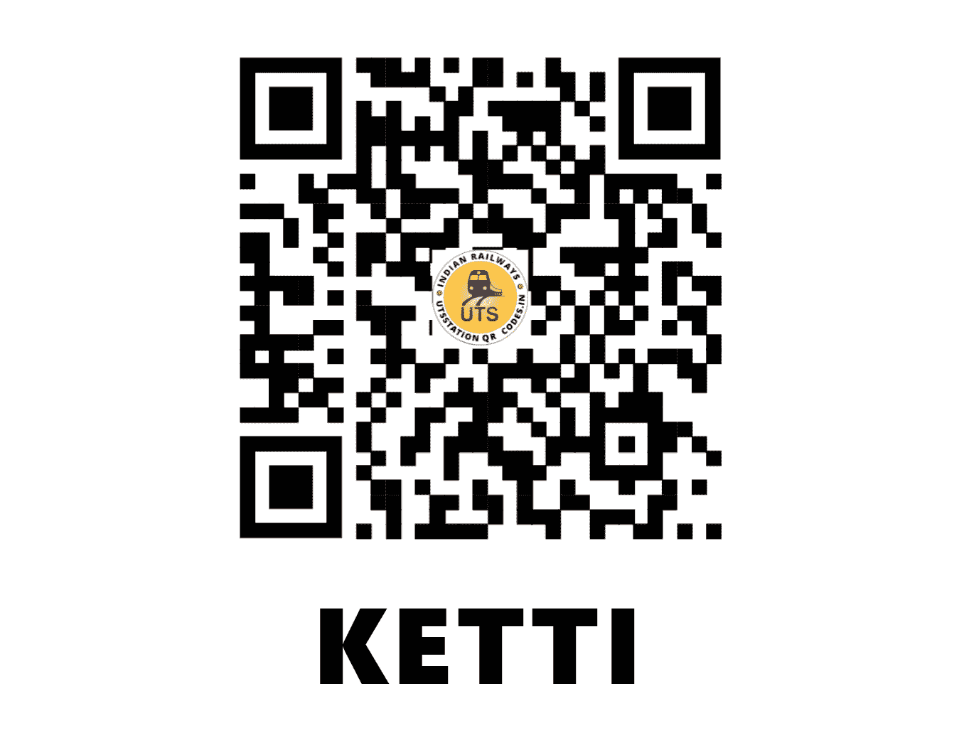 UTS QR Code for KETTI - KXT - SR (TAMIL NADU)